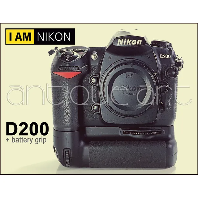 A64 Camara Digital Nikon D200 + Battery Grip Tarjeta Bateria