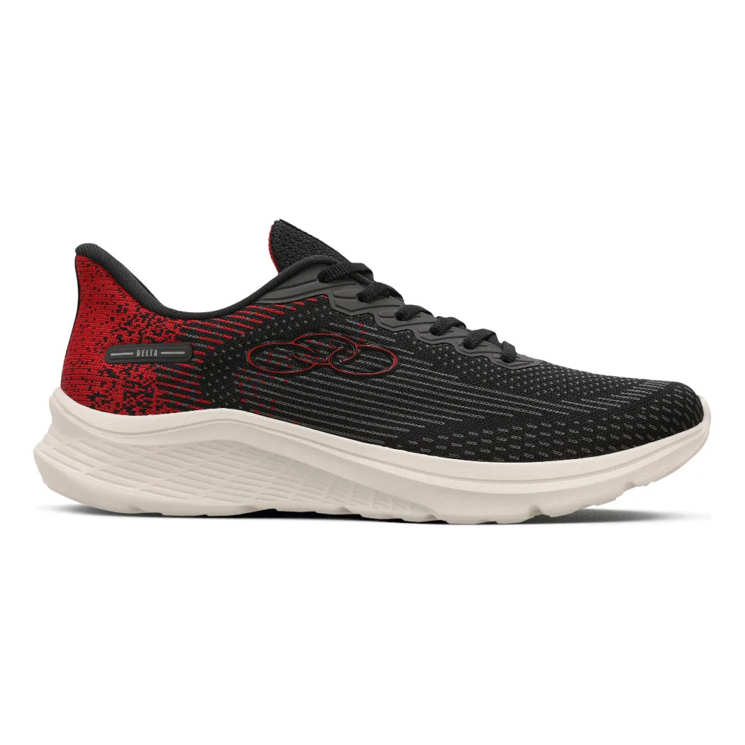 Tenis Delta 122 Olympikus Preto/Vermelho