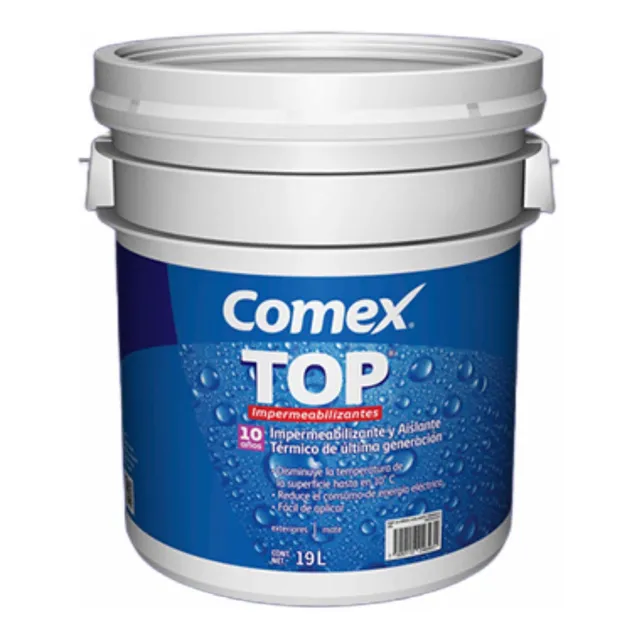 Cubeta Comex Top Aislante Térmico 10 Años Blanco 19 Litros