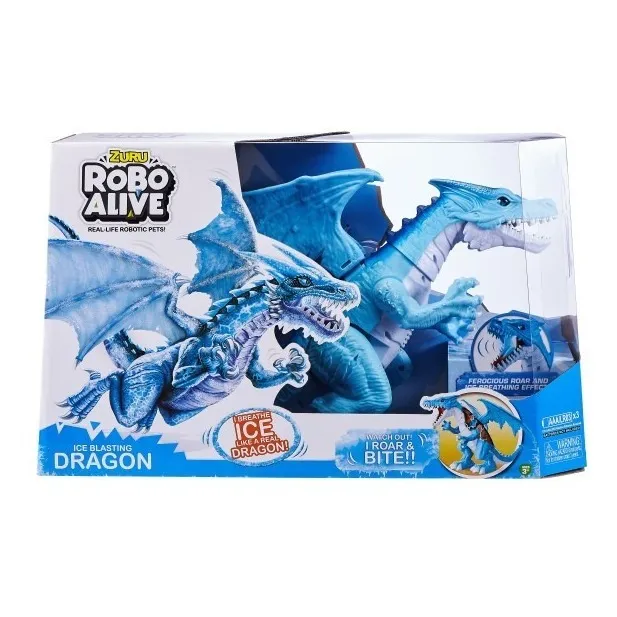 Dragón Interactivo - Zuru Juguete Robot Con Movimiento Personaje Celeste Hielo