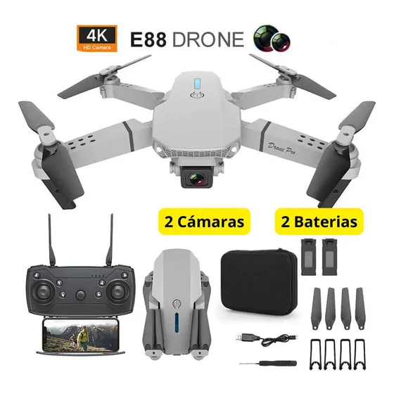 Drone Zt E88 Pro 2 Camara Hd 2 Baterías Plegable Fpv