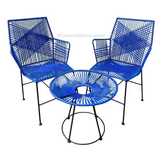 Muebles Para Terraza Sillas Juego Balcón Set Sala En Mimbre