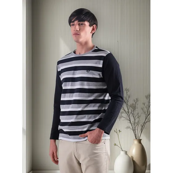 Remera Howard Manga Larga Rayada Hombre