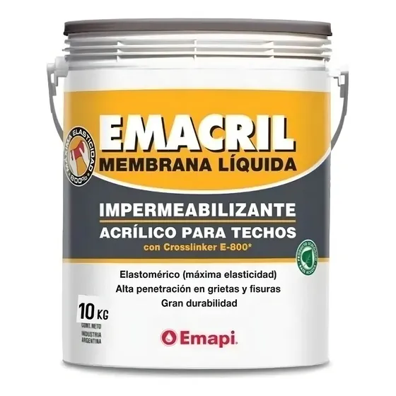 Emacril Impermeable X 10/ Protección De Superficie Pdm Color Rojo