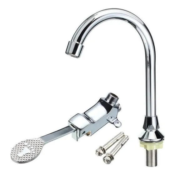 2025 G1/2 Baño Laboratorio Lavabo Fregadero Pie Pedal Grifo