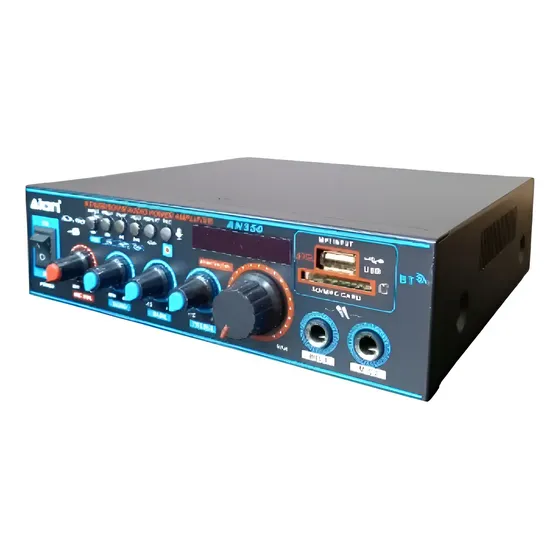 Amplificador Power De Sonido Bluetooh Usb Radio Karaoke Negro 650 W | Cuotas sin interés