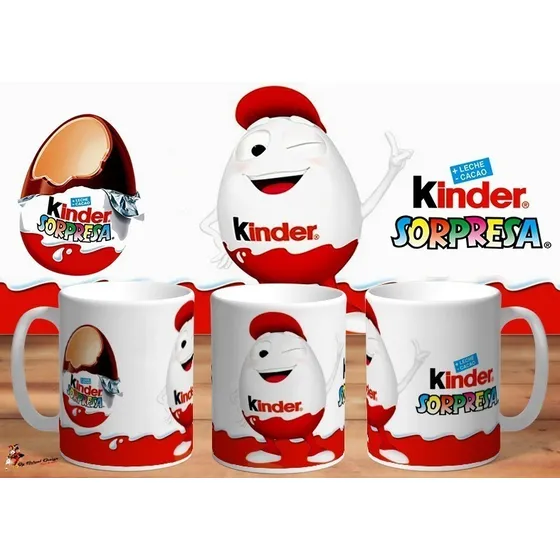 Taza De Ceramica Huevo Kinder Sorpresa Pascua