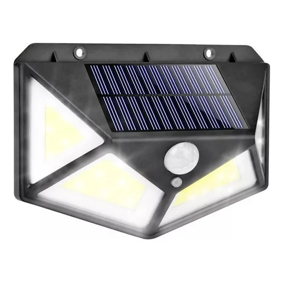 Luz Led Carga Solar Aplique De Pared Para Exterior Silverled