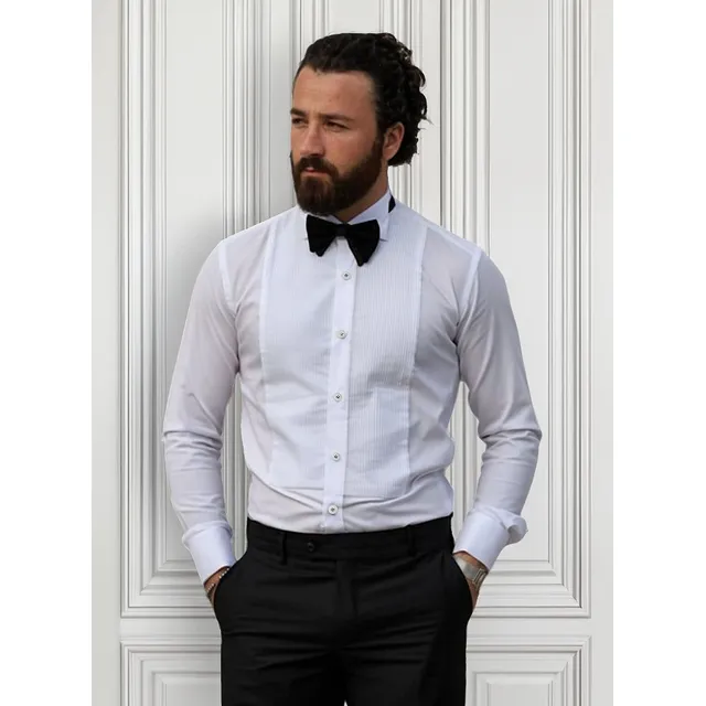 Camisa Cuello Paloma En Puño Gemelo  Para Hombres Matrimonio