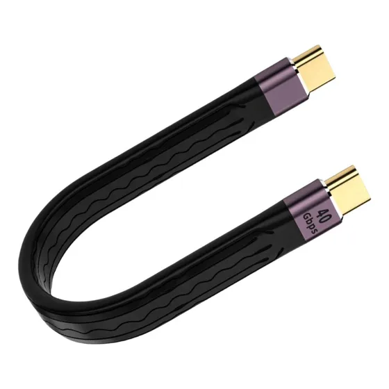 Cabo Usb Tipo C Thunderbolt 4 4k 40gbps 100w Usb 4.0 5a 13cm