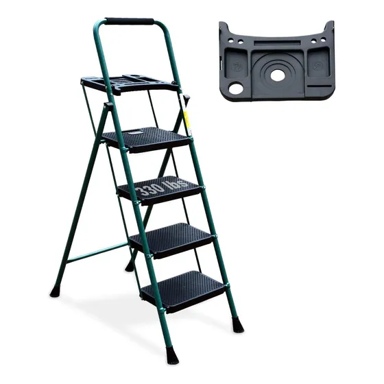 Escalera De 4 Escalones.  Taburete Plegable Con Plataforma D
