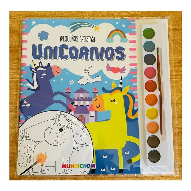 Pequeños Artistas! - Unicornios - Libro Pintar C/acuarela