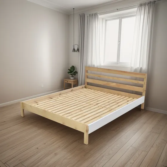 Cama Cincinnati Semidoble Color Blanco/Natural