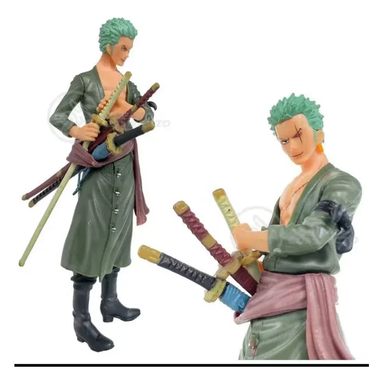 Boneco Roronoa Zoro One Piece Action Figure Pvc