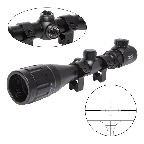 Luneta 3-9x40 Aoe Fxr Mildot Para Carabina De Pressão Rifle