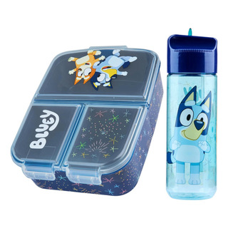 Bluey Kids Lunch Box Con Compartimentos Y Botella De Agua Y Bluey Kids Lunch Box Con Compartimentos Y Botella De Agua Y