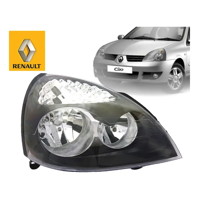 Faro Derecho (fondo Negro) Para Renault Clio O Symbol 2005