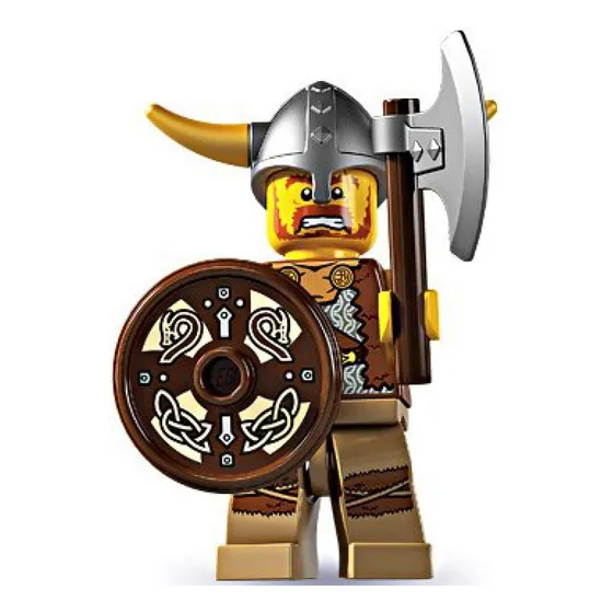 Minifigura Lego Collectible Series 4 Viking Loose De 5 Cm De