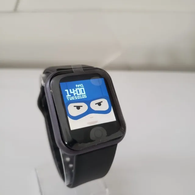 Reloj inteligente Hryfine para recibir notificaciones, modo deportivo, funda negra, pulsera negra