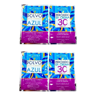 Kit 2 Decolorantes Polvo Azul Sobre + Activado 30 V Nekane Kit 2 Decolorantes Polvo Azul Sobre + Activado 30 V Nekane