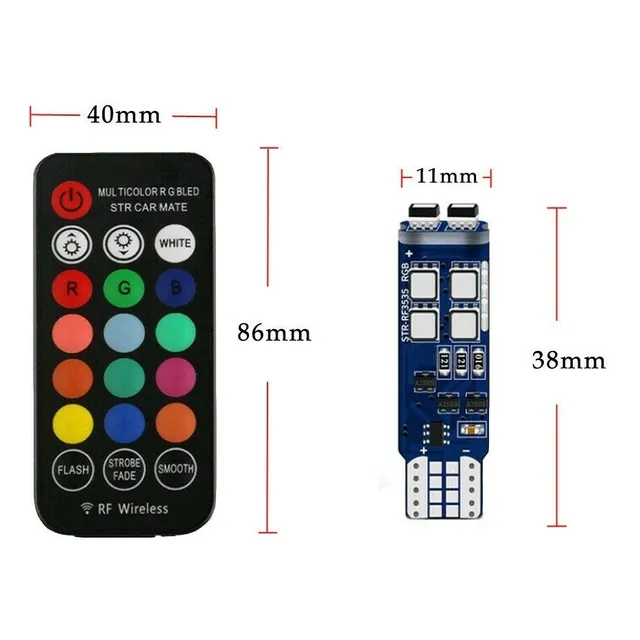 Kit De Muelitas Led T10 Rgb Multicolor Nuevo Modelo Strobos