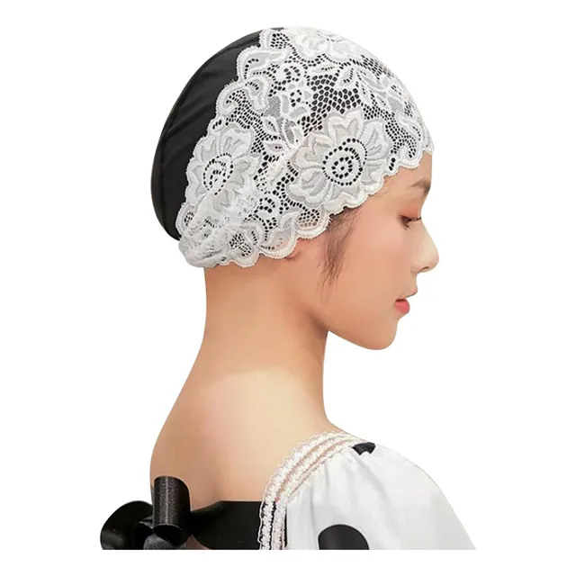 Gorro Natacion Tela Encaje Moda Elastico Largo Corto Baño