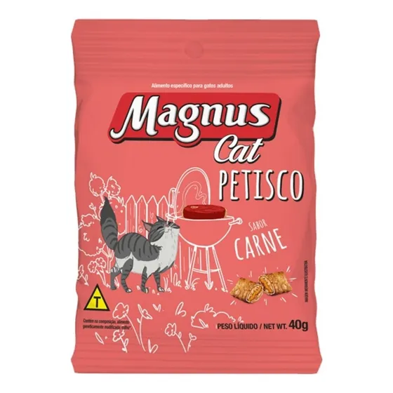 Petisco Para Gatos Magnus Cat Sabor Carne 40g