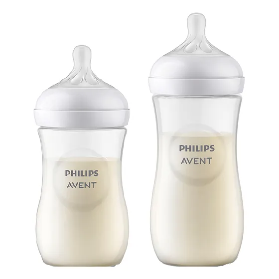 Combo Avent Mamadera Natural 260ml + 330ml Pañalera Arenita