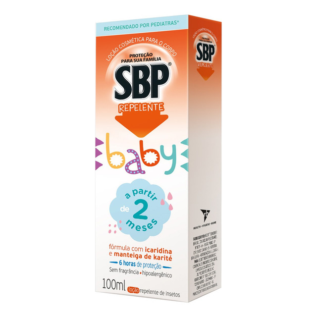 Repelente Para Bebê Sbp Baby Loção Corporal Com Icaridina 100ml Repelente Para Bebê Sbp Baby Loção Corporal Com Icaridina 100ml