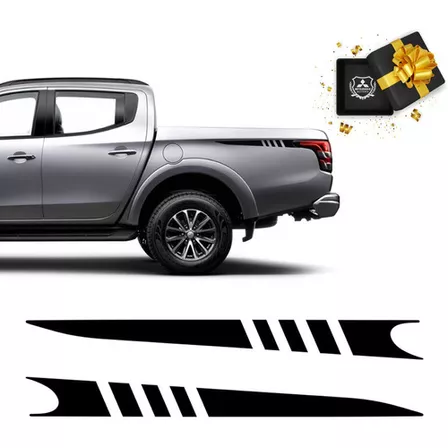 Faixa L200 Triton Sport 2020 Hpe Adesivo Lateral Da Caçamba Cor Preto