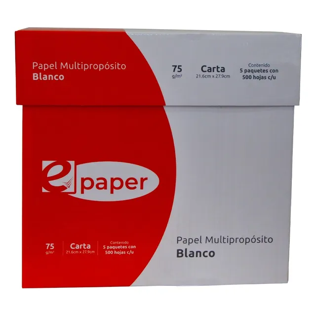 Papel Tamaño Carta Epaper Caja Con 2500 Hojas Color Blanco