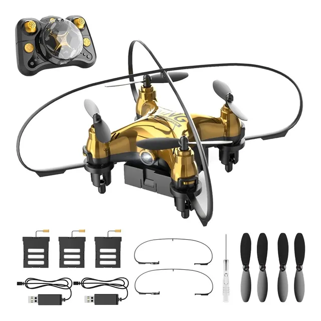 Mini Drone Holyton Ht02 Para Adultos Con 3 Baterías