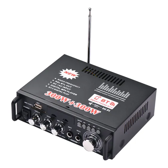 Amplificador De Potencia 300w+300w Amplificador Receptor De