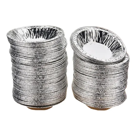 Moldes Tarta Huevo100 Piezas Redondas Latas Tarta Desechable
