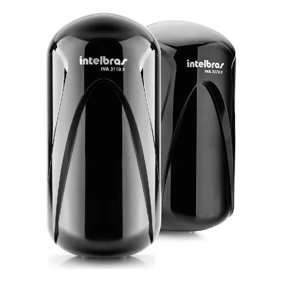 Sensor de barreira Intelbras Iva 3110x 2 feixes 110 mts cor preta