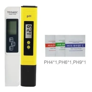 Kit Medidor Ph 0 - 14 Digital + Tds - Ec                  Ve