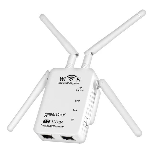 Repetidor De Señal Green Leaf Wi-fi Doble Banda 5ghz Rs-1295