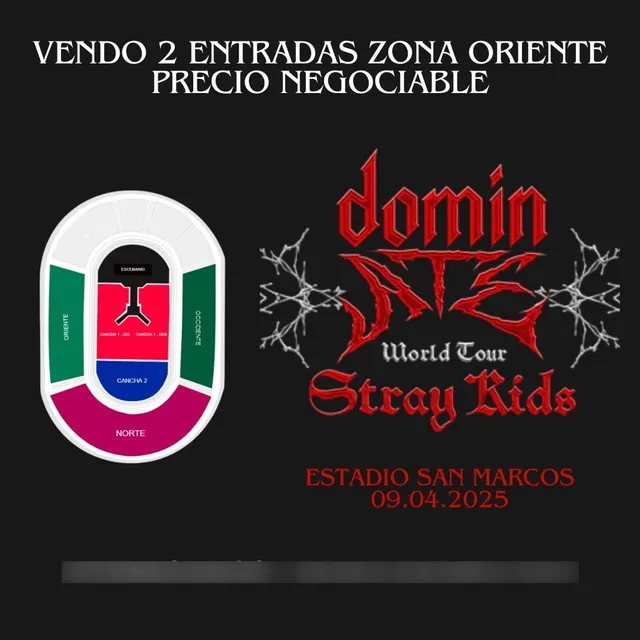 Entradas Para Concierto De Stray Kids Zona Oriente N Marcos