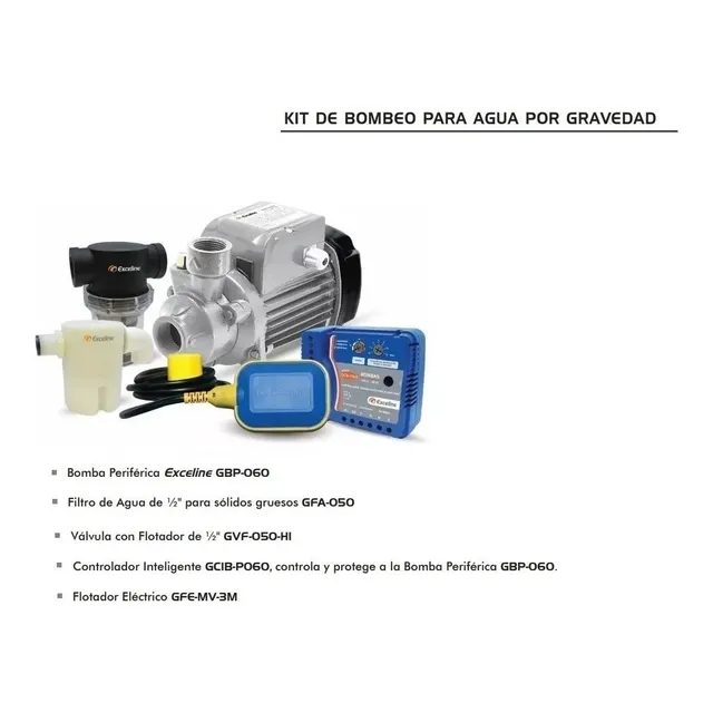 Kit De Bombeo Para Agua Por Gravedad Exceline