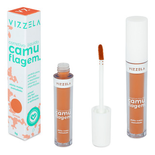 Corretivo LĂquido Vizzela Camuflagem Laranja 5g Corretivo LĂquido Vizzela Camuflagem Laranja 5g