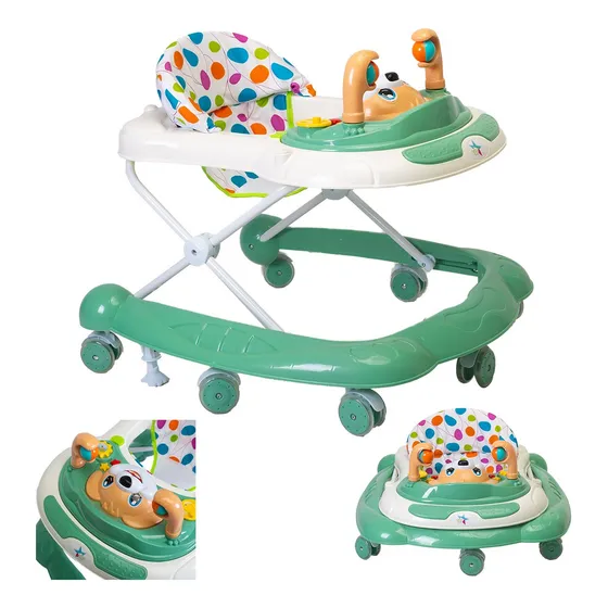 Andadera Bebé Starkids Sabik Altura Ajustable Musical Color Verde