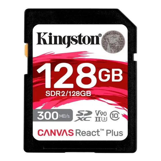 Memoria Sd Kingston Canvasreact Plus 128gb Uhs-ii U3 V90 300 | Cuotas sin interés