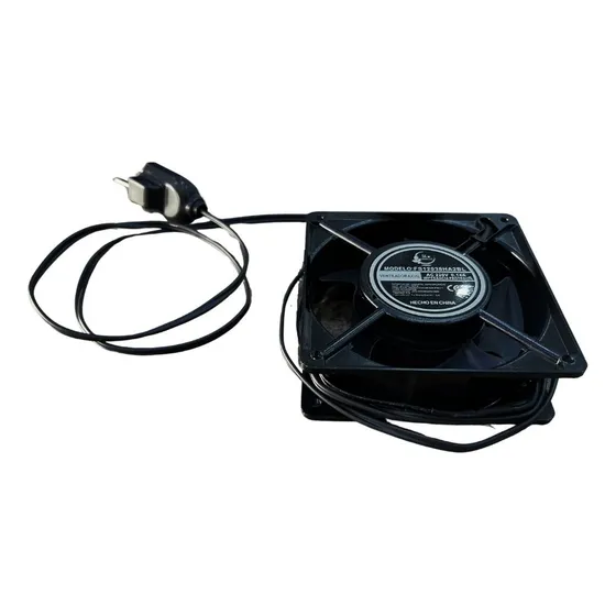 Turbina Cooler Extractor 220v Ruleman 4p Armado Con 2m Cable Led Negro