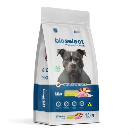 Ração P/ Cachorro Adulto Grande Bioselect Frango Whey 15kg