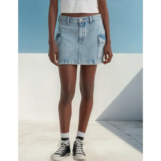 Falda Mujer Mini Cargo Azul Levis A7520-0007