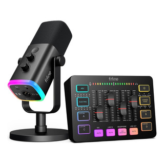 Mixer Gamer Fifine Con Micrófono , Streaming, Podcast, Rgb Mixer Gamer Fifine Con Micrófono , Streaming, Podcast, Rgb