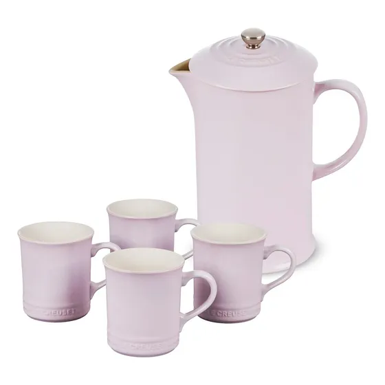 Creuset Prensa Francesa 34 Onza Juego Taza Chalota