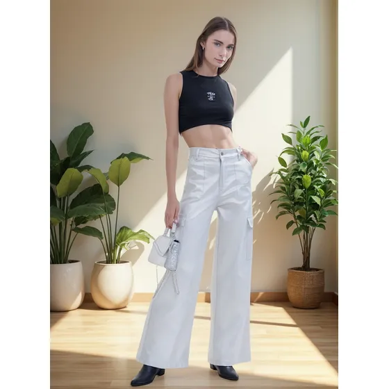 Pantalon Para Mujer  Marca Seven En Color Plata #28071680