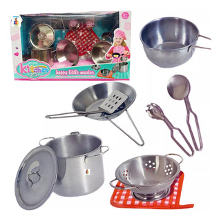Juego De Cocina Ollas Acero Metálicas Utensilios Cocina 9pz Juego De Cocina Ollas Acero Metálicas Utensilios Cocina 9pz