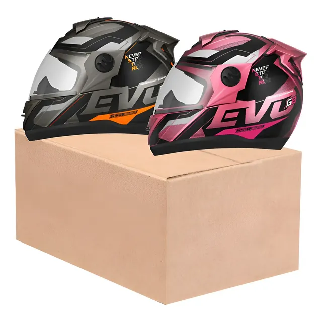 Kit 2 Capacetes Pro Tork Evolution G8 Evo Esportivo Fechado